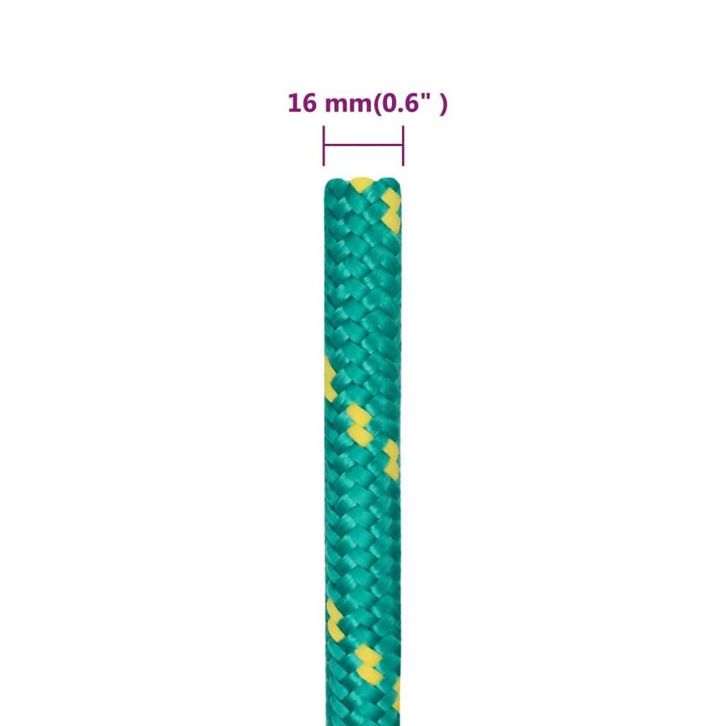 vidaXL Bootsseil Grün 16 mm 250 m Polypropylen