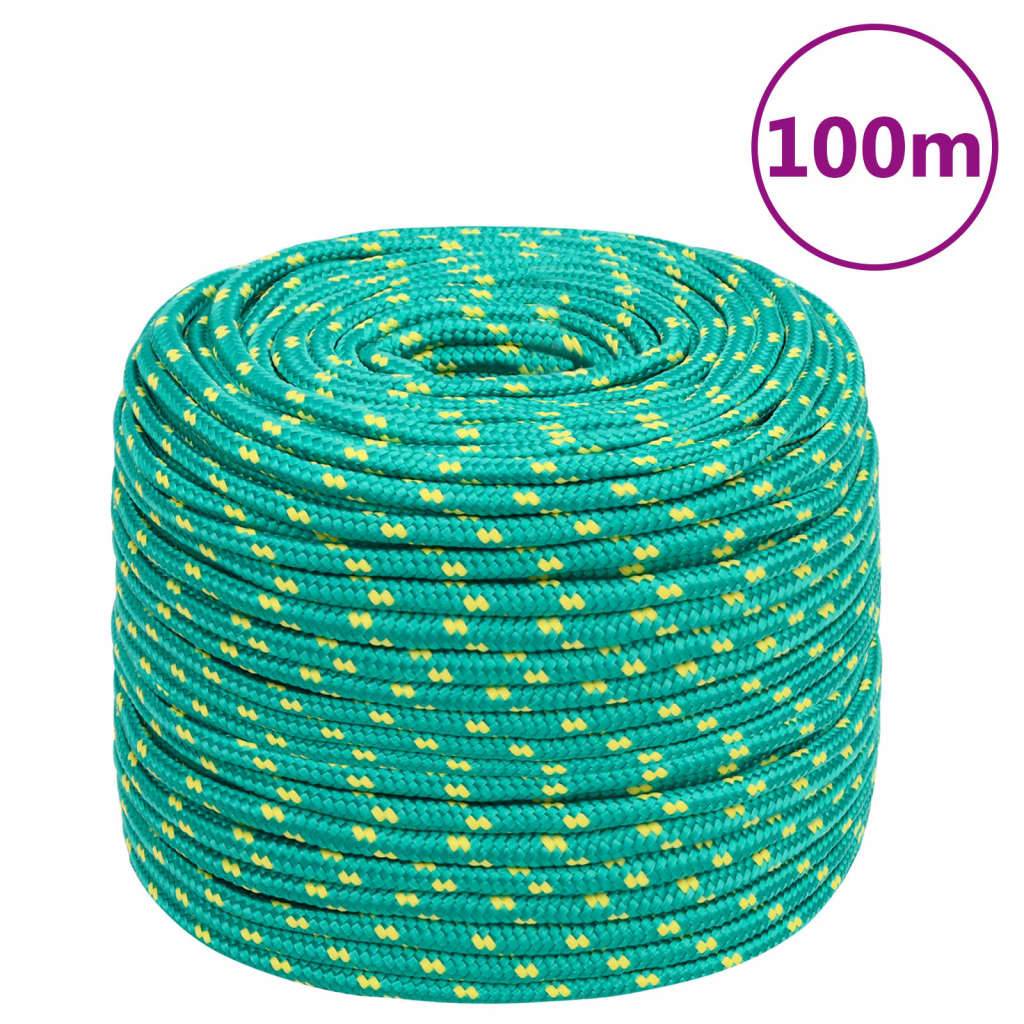 vidaXL Bootsseil Grün 8 mm 100 m Polypropylen