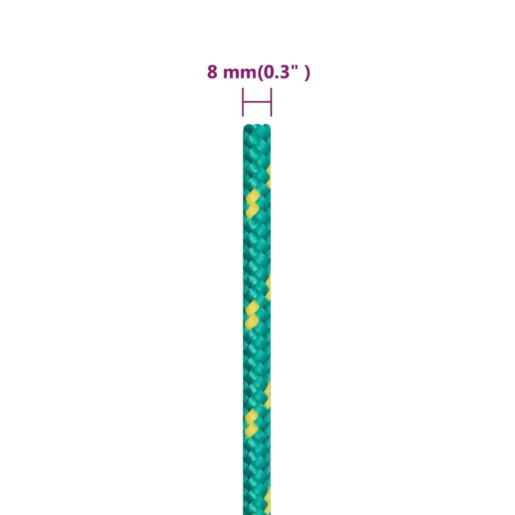 vidaXL Bootsseil Grün 8 mm 100 m Polypropylen