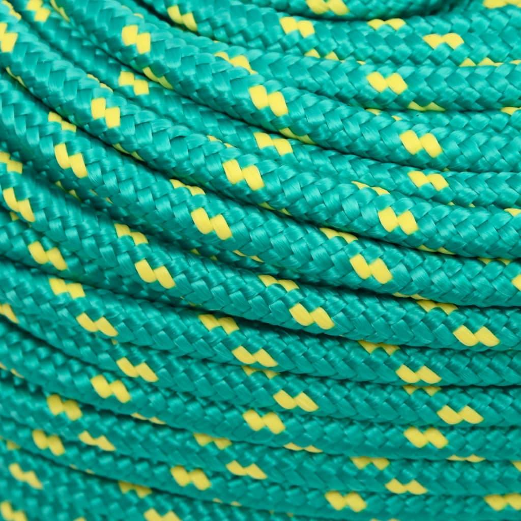 vidaXL Bootsseil Grün 8 mm 100 m Polypropylen