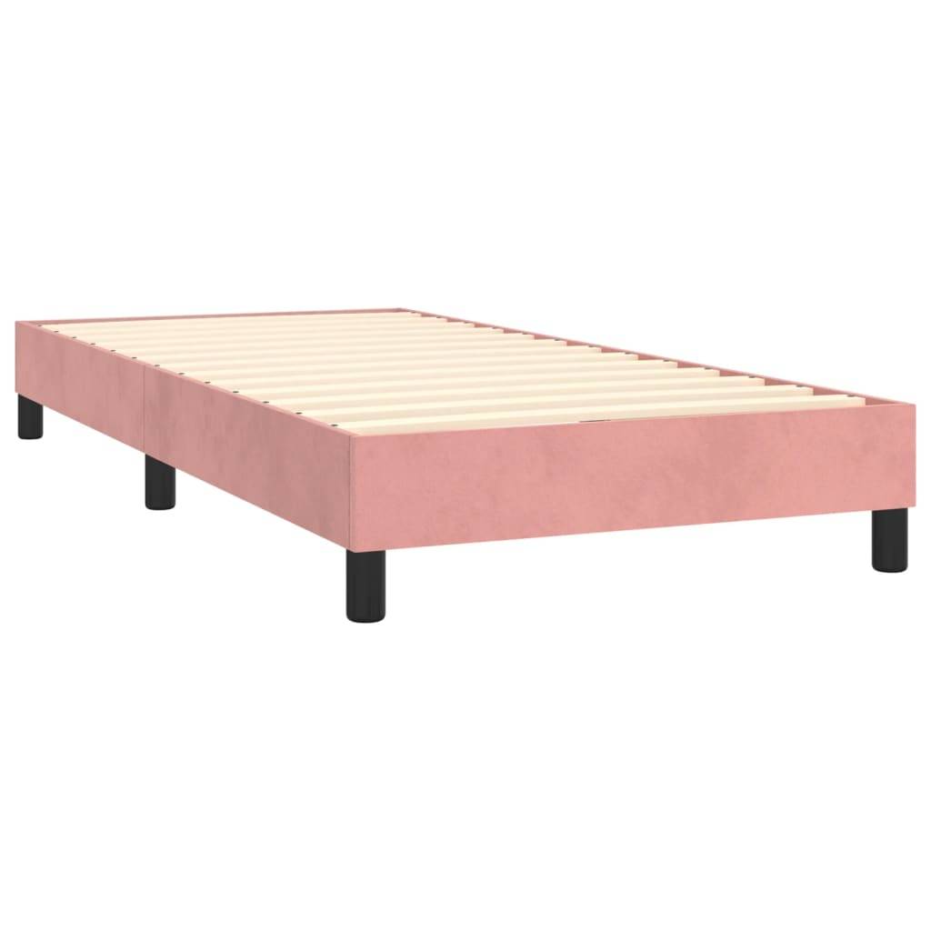 vidaXL Bettgestell Rosa 90x190 cm Samt