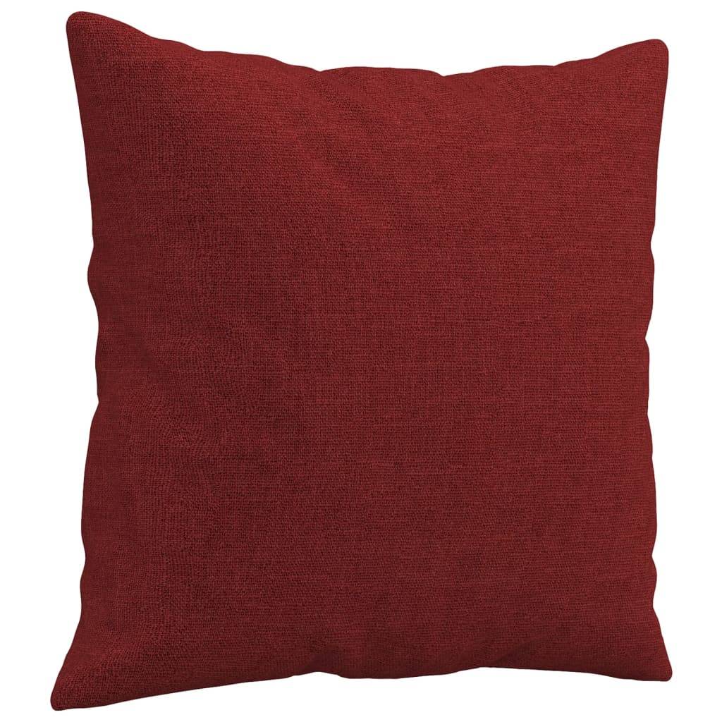 vidaXL Zierkissen 2 Stk. Weinrot 40x40 cm Stoff