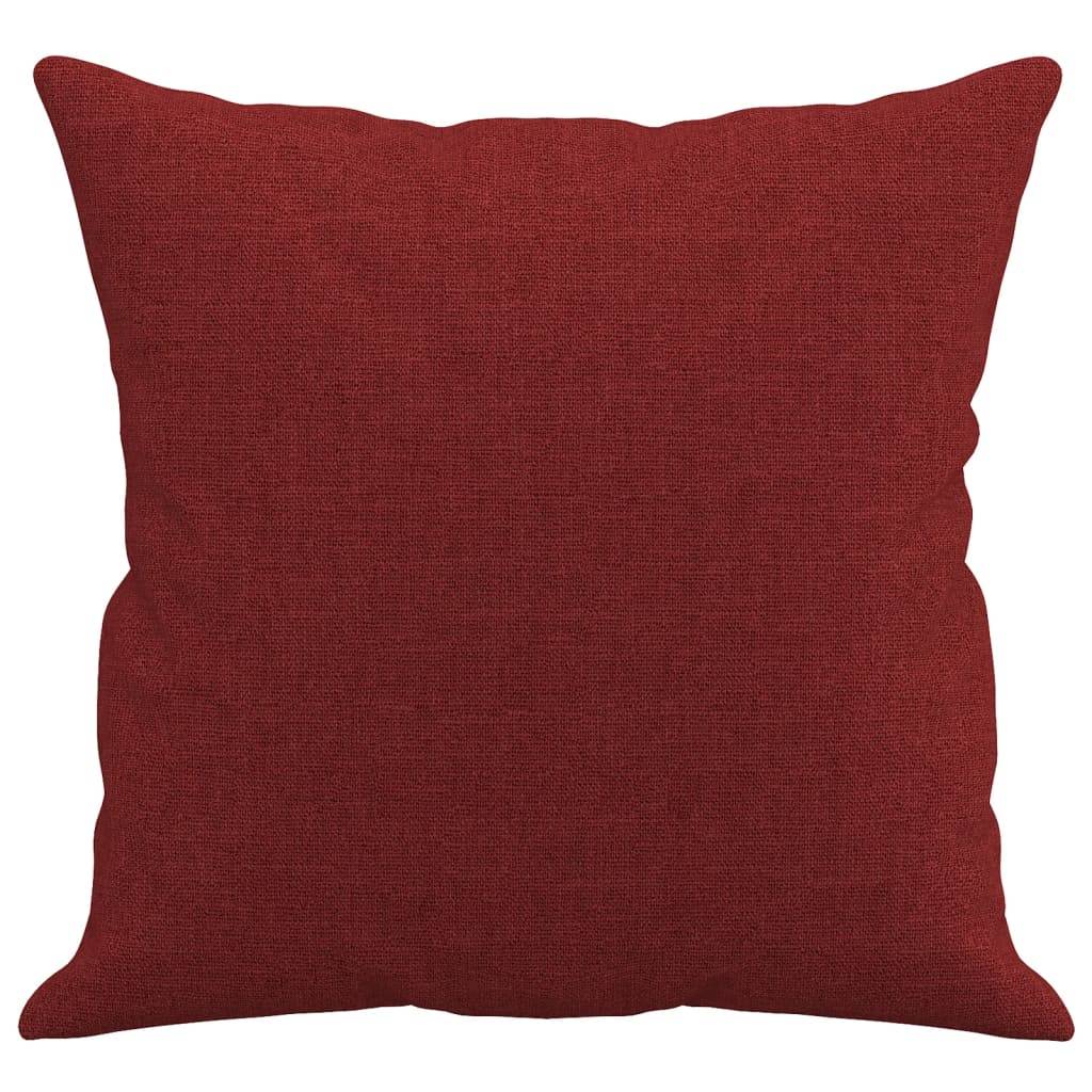 vidaXL Zierkissen 2 Stk. Weinrot 40x40 cm Stoff