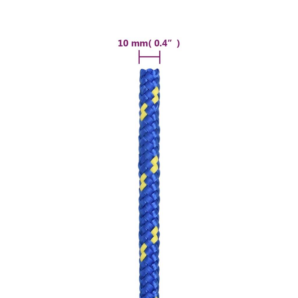 vidaXL Bootsseil Blau 10 mm 25 m Polypropylen