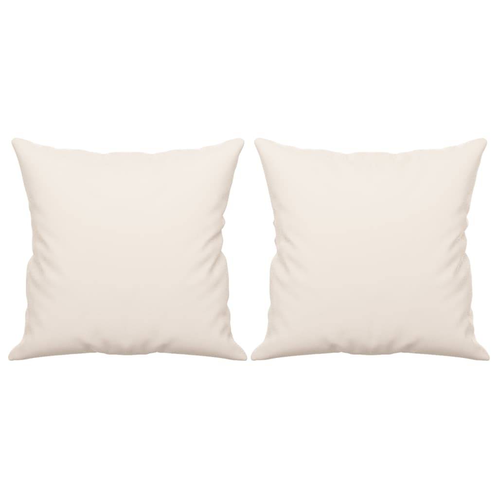 vidaXL Zierkissen 2 Stk. Beige 40x40 cm Mikrofasergewebe