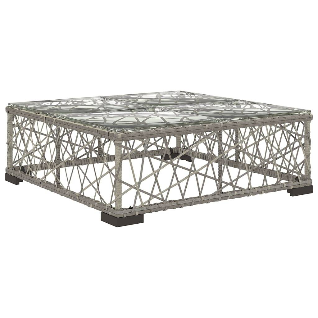 vidaXL 5-tlg. Garten-Lounge-Set mit Kissen Poly Rattan Grau