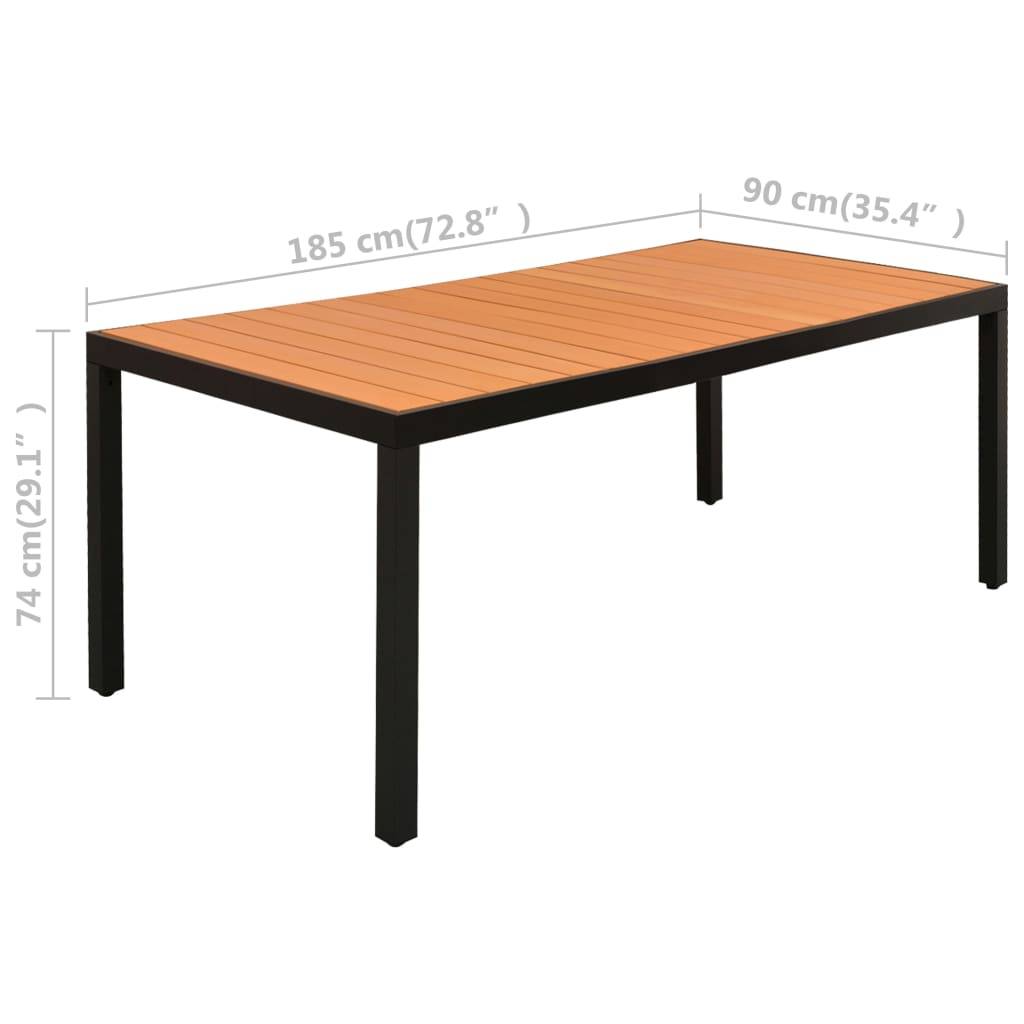 vidaXL 9-tlg. Garten-Essgruppe Schwarz und Braun