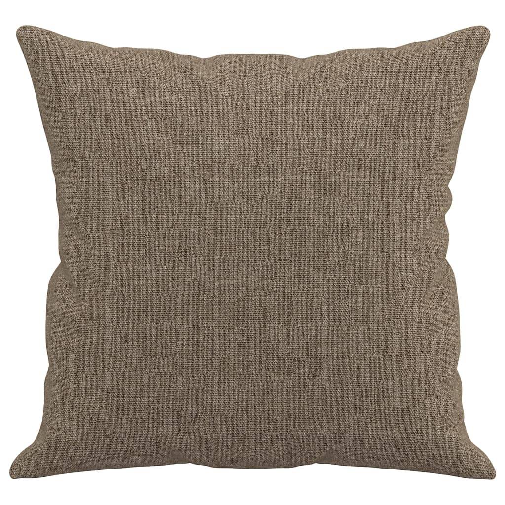 vidaXL Zierkissen 2 Stk. Taupe 40x40 cm Stoff