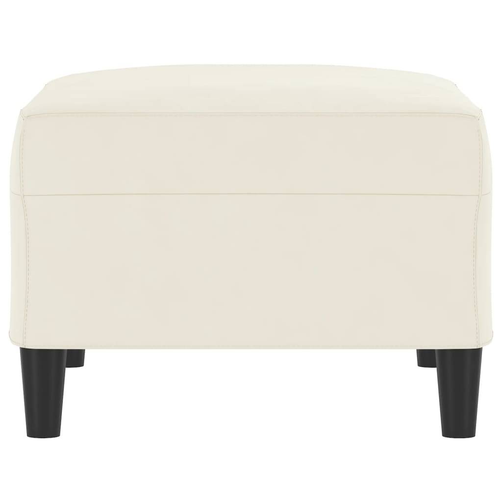 vidaXL Fußhocker Creme 70x55x41 cm Samt