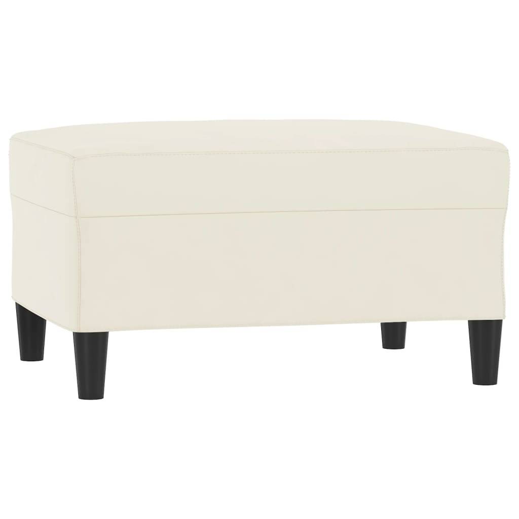 vidaXL Fußhocker Creme 70x55x41 cm Samt
