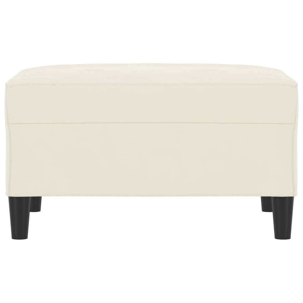 vidaXL Fußhocker Creme 70x55x41 cm Samt