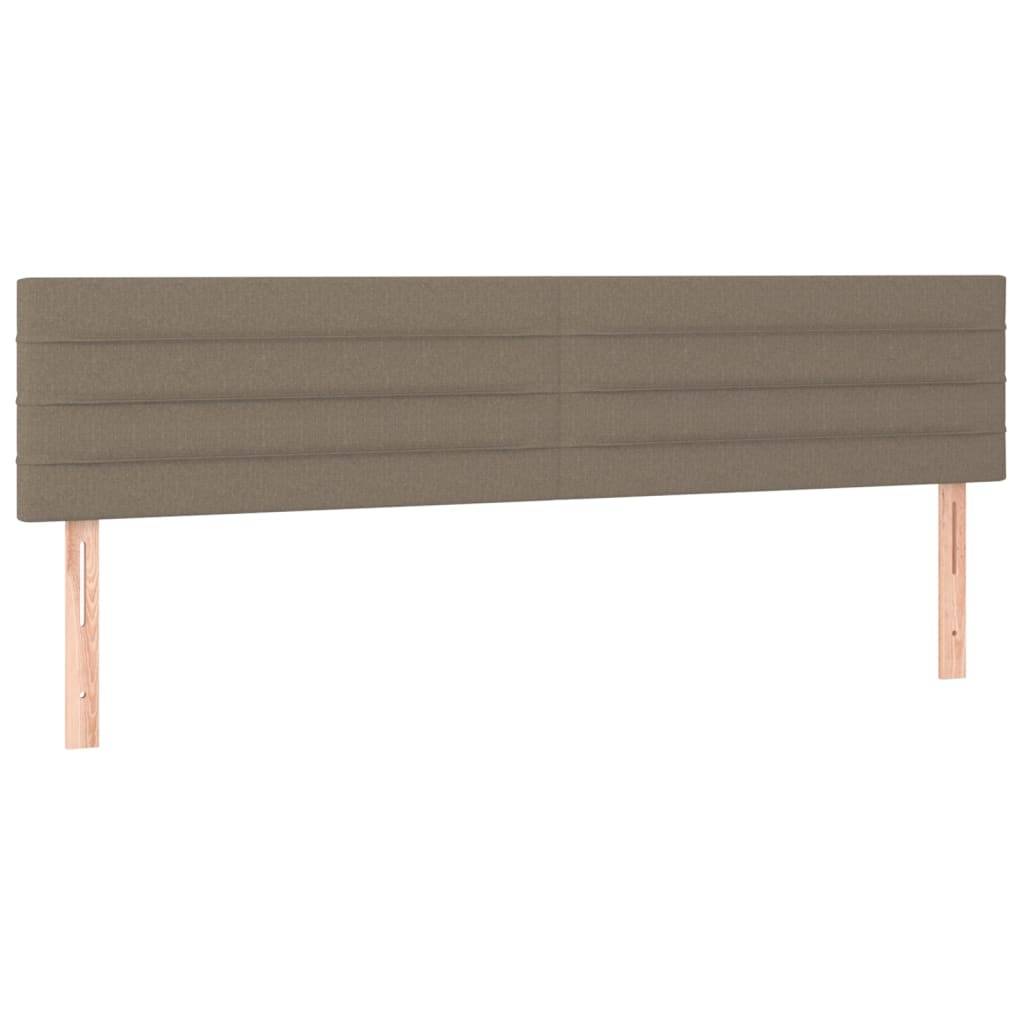 vidaXL LED Kopfteil Taupe 200x5x78/88 cm Stoff