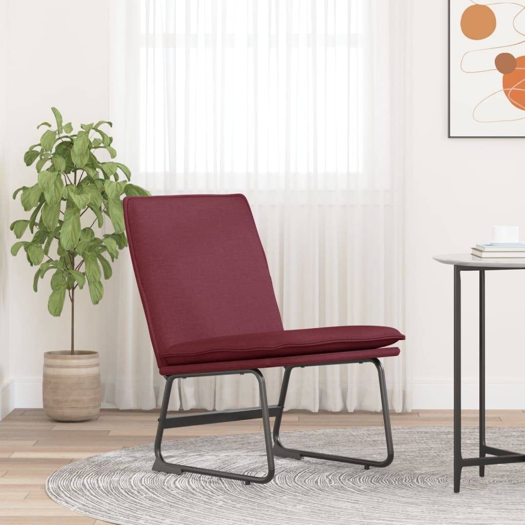 vidaXL Loungesessel Weinrot 52x75x76 cm Stoff
