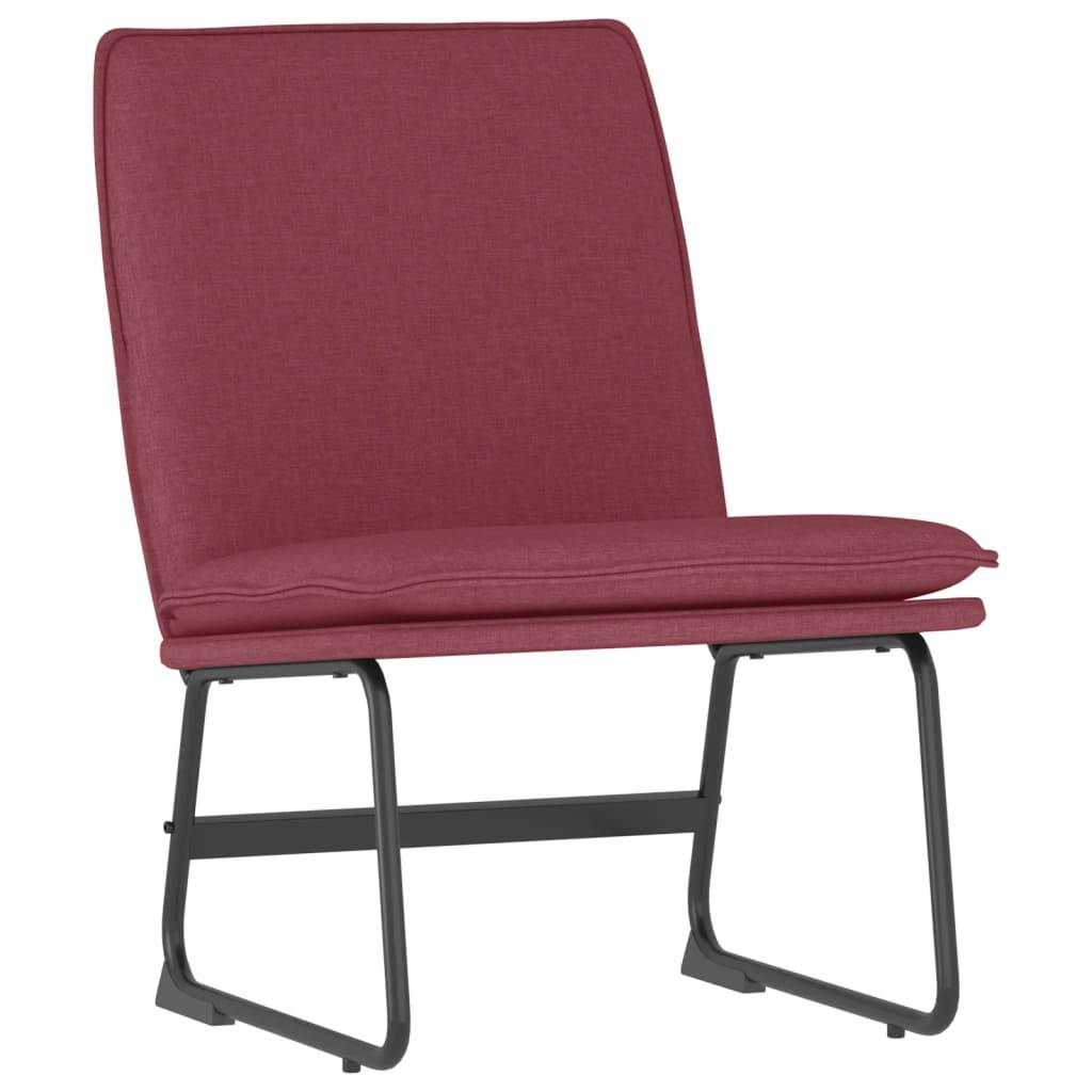 vidaXL Loungesessel Weinrot 52x75x76 cm Stoff