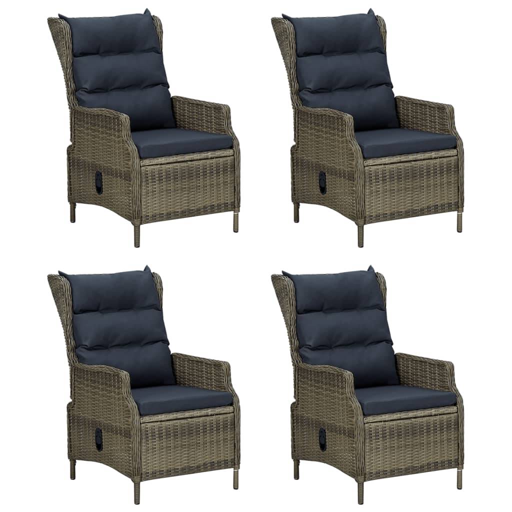 vidaXL 5-tlg. Garten-Essgruppe Braun Poly Rattan