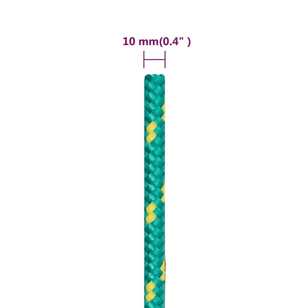 vidaXL Bootsseil Grün 10 mm 25 m Polypropylen