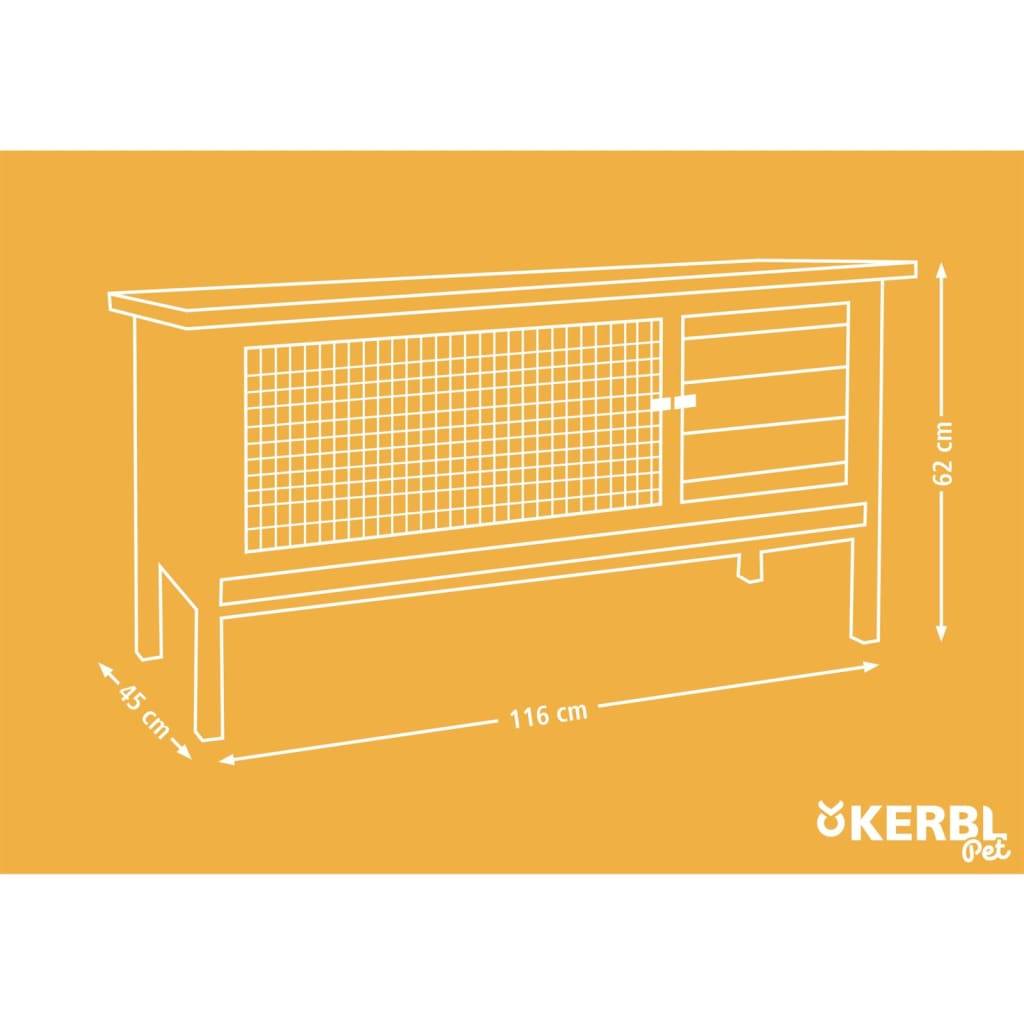 Kerbl Nagerstall Freddy 116x45x62 cm Holz Lasiert