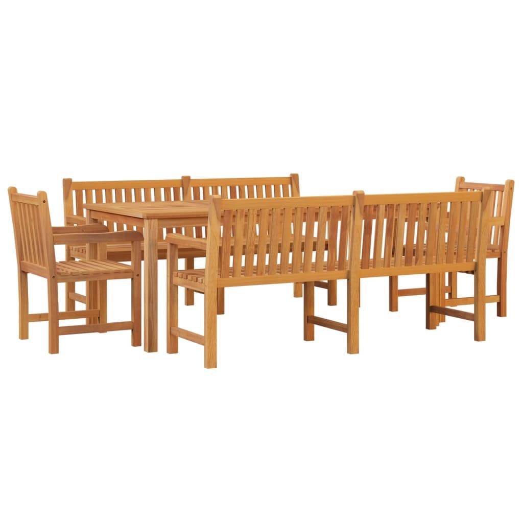 vidaXL 5-tlg. Garten-Essgruppe Massivholz Teak