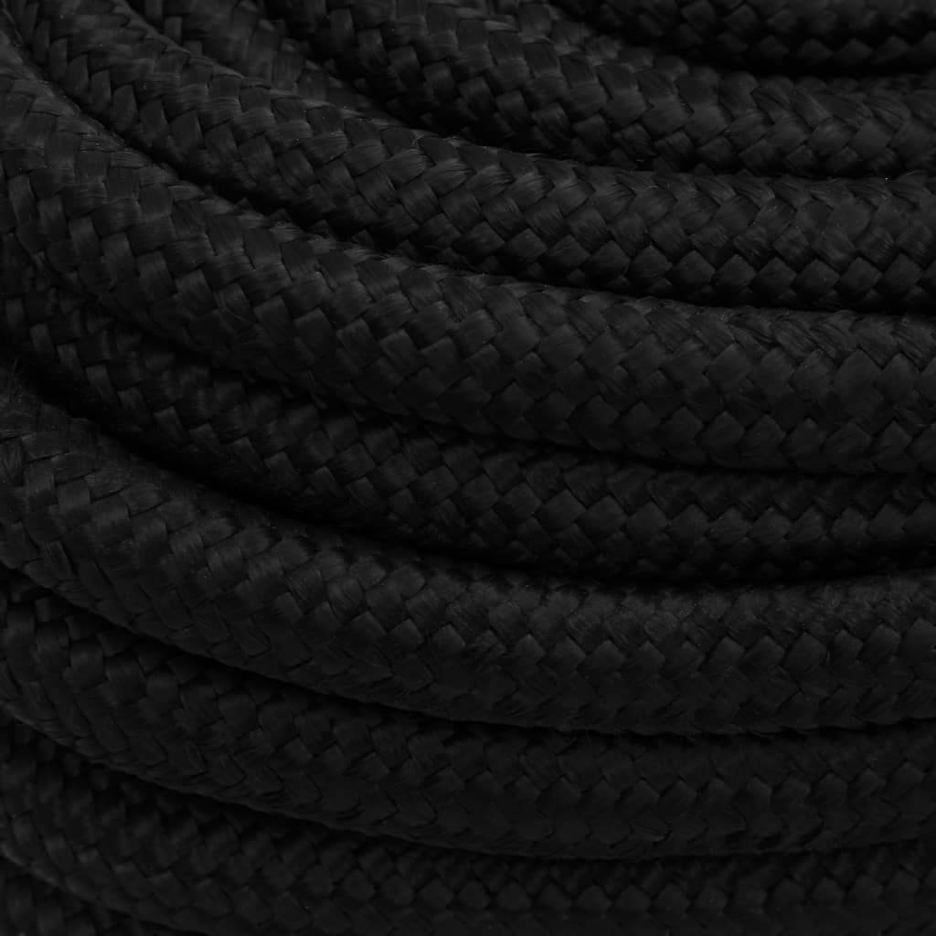 vidaXL Arbeitsseil Schwarz 25 mm 25 m Polyester