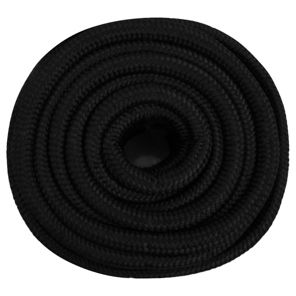 vidaXL Arbeitsseil Schwarz 25 mm 25 m Polyester