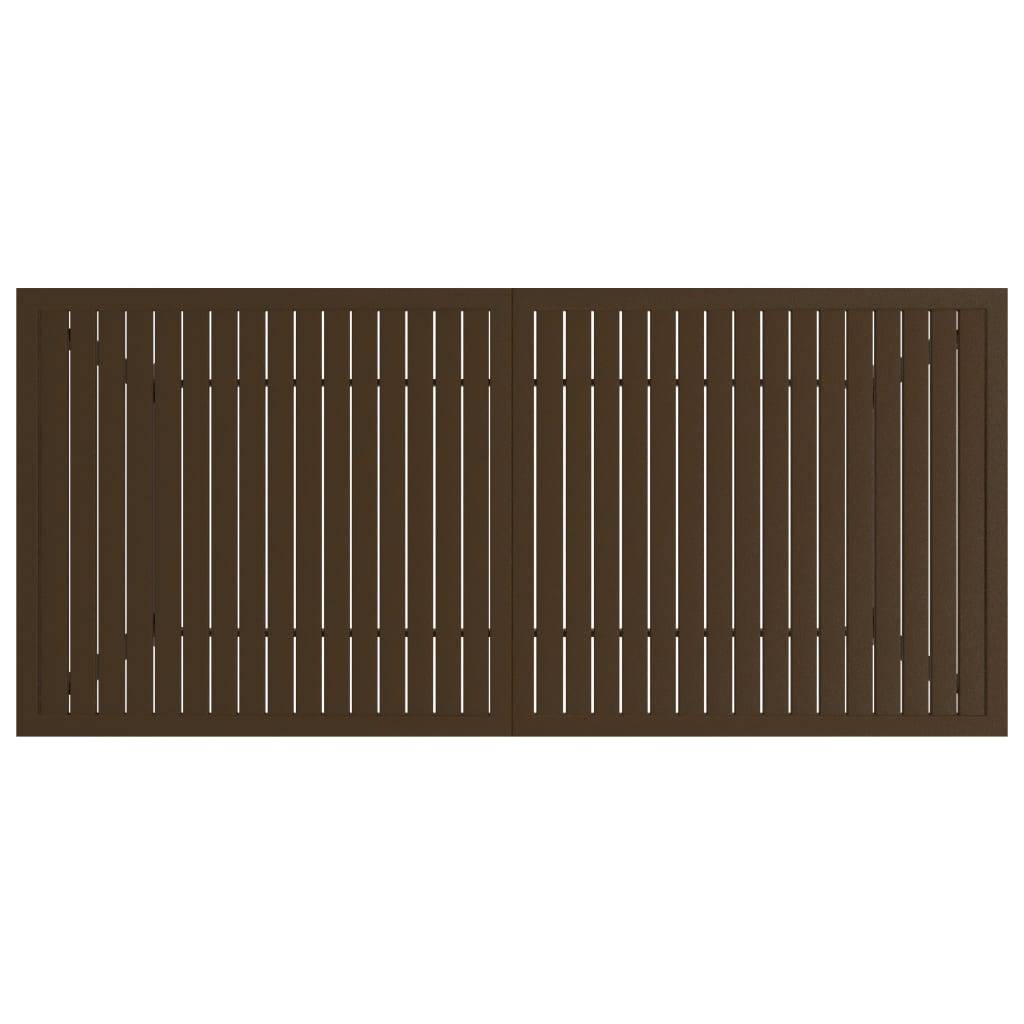 vidaXL Gartentisch Braun 190x80x72 cm Stahl