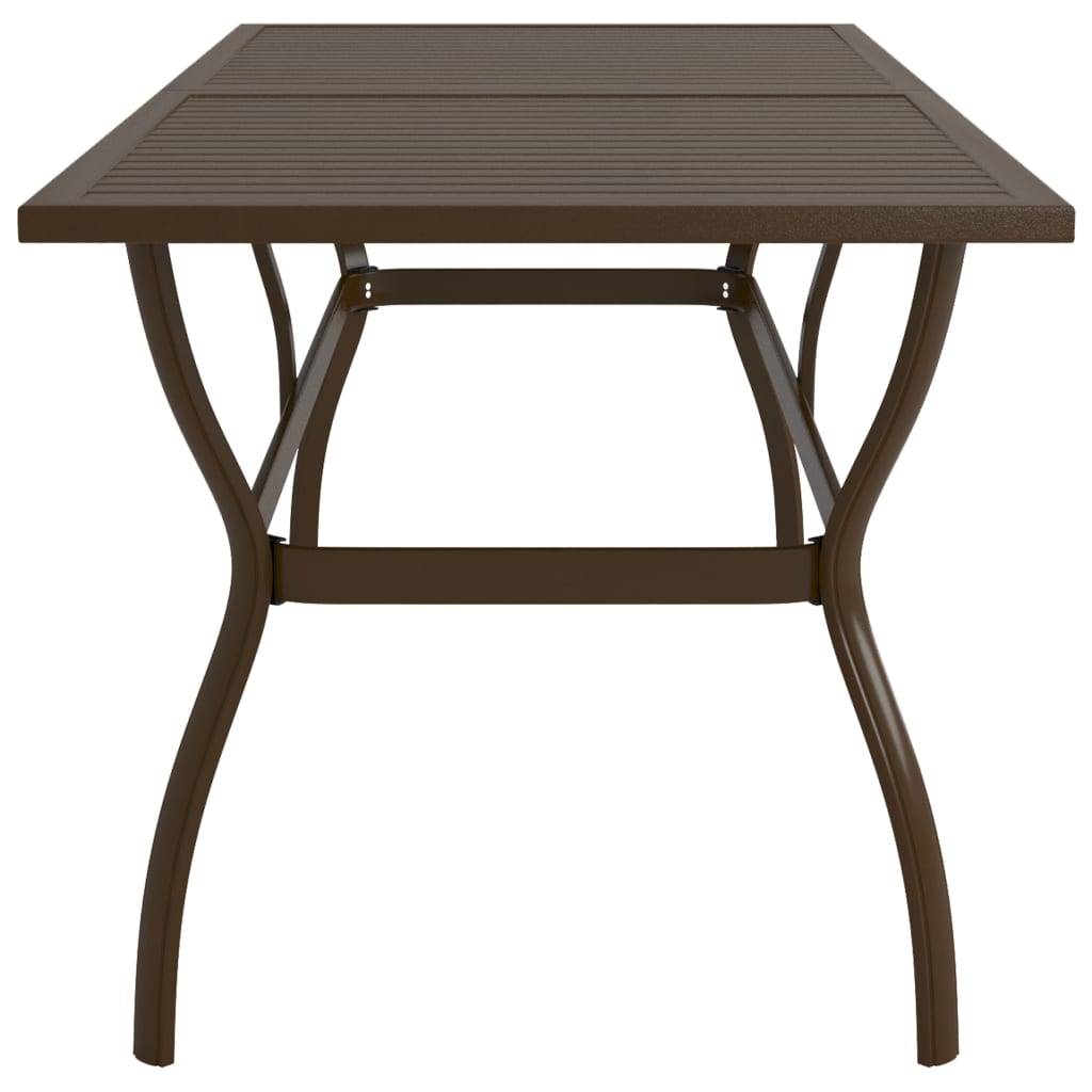 vidaXL Gartentisch Braun 190x80x72 cm Stahl