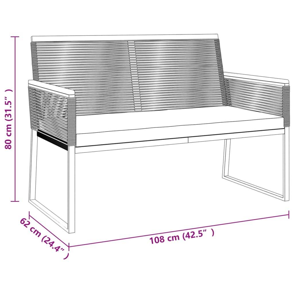 vidaXL 4-tlg. Garten-Lounge-Set mit Kissen Schwarz Stahl