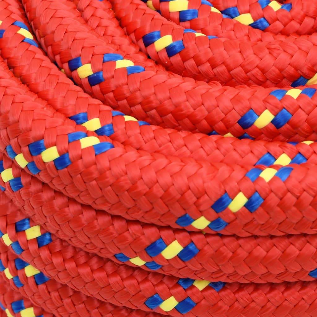 vidaXL Bootsseil Rot 20 mm 100 m Polypropylen