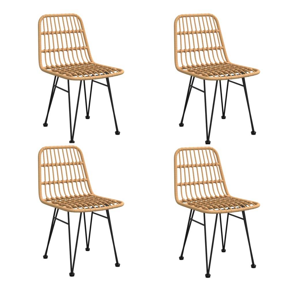 vidaXL 5-tlg. Garten-Essgruppe Poly Rattan