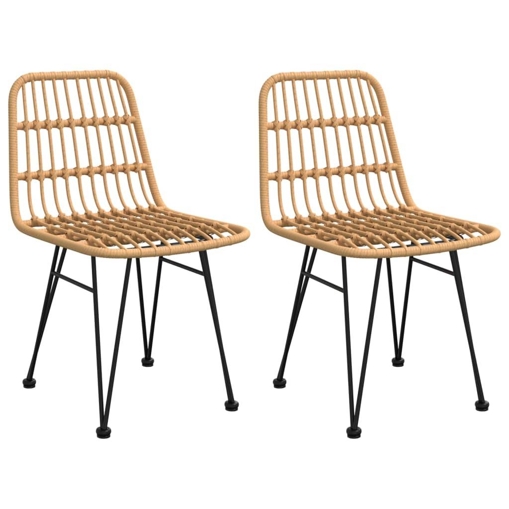 vidaXL Gartenstühle 2 Stk. 48x62x84 cm PE-Rattan