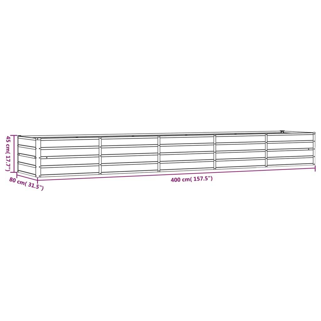 vidaXL Hochbeet Rostig 400x80x45 cm Cortenstahl