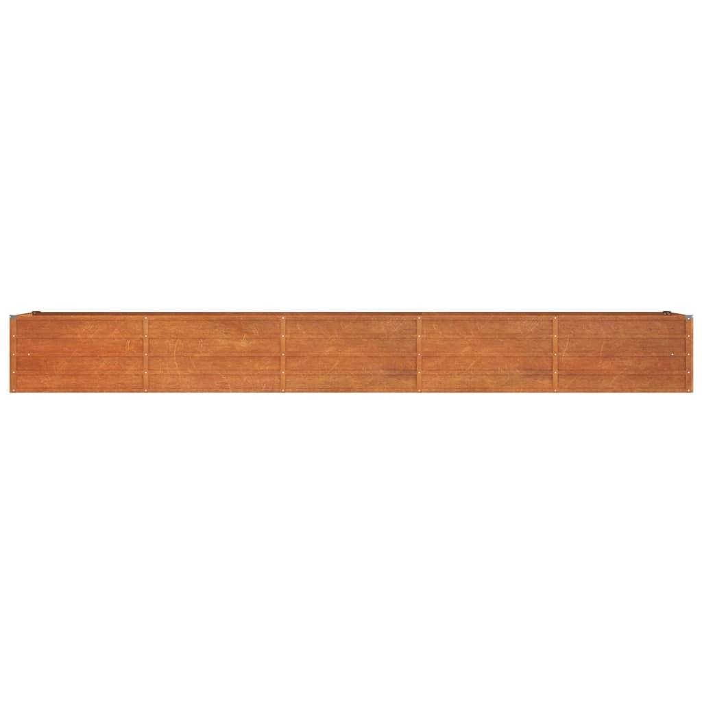 vidaXL Hochbeet Rostig 400x80x45 cm Cortenstahl