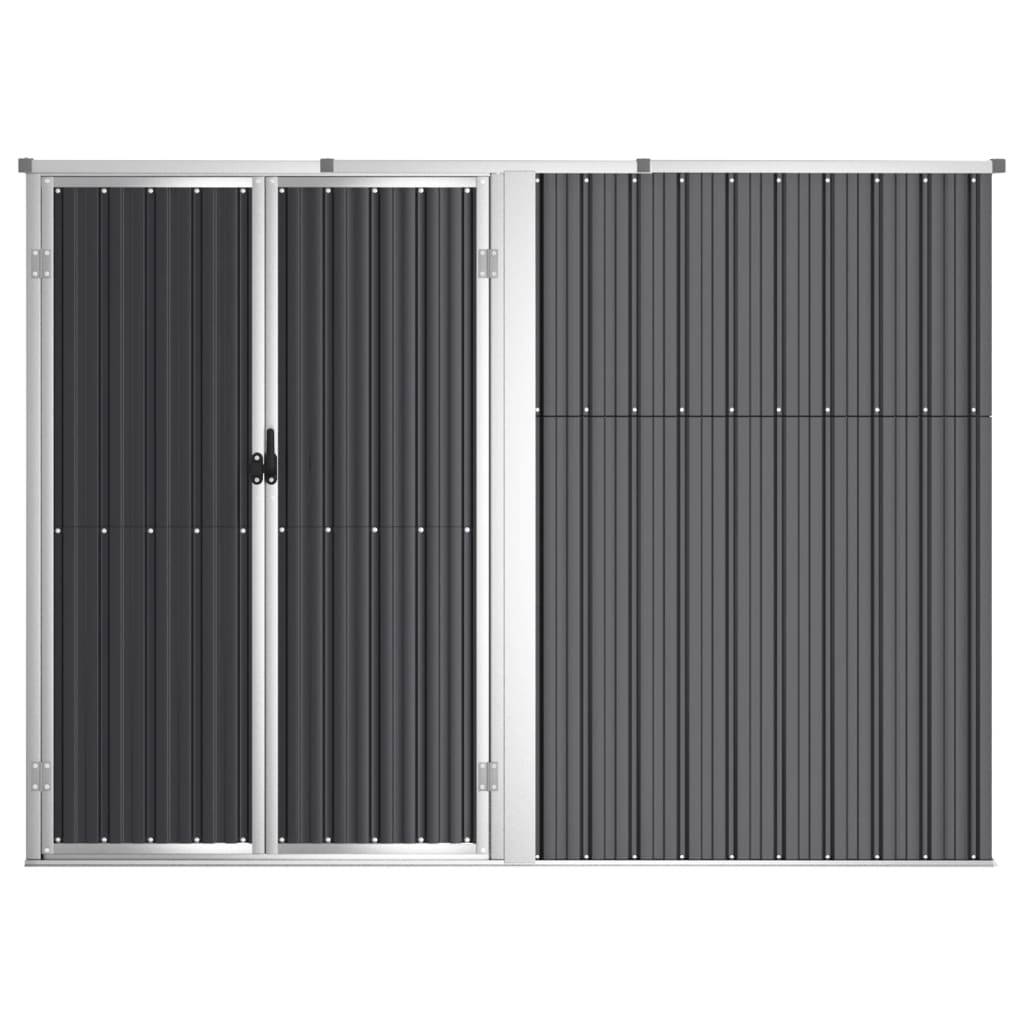 vidaXL Gerätehaus Anthrazit 225x89x161 cm Verzinkter Stahl