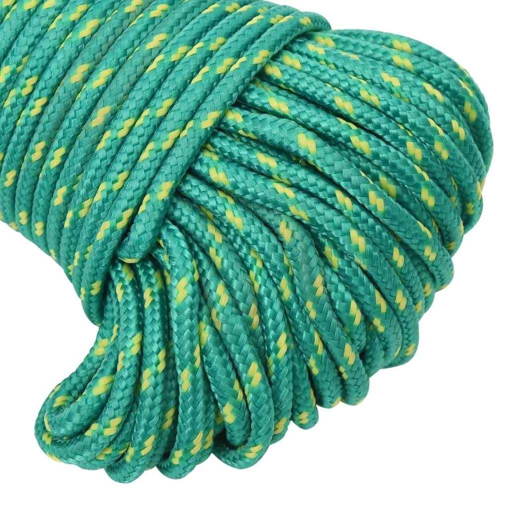 vidaXL Bootsseil Grün 4 mm 50 m Polypropylen
