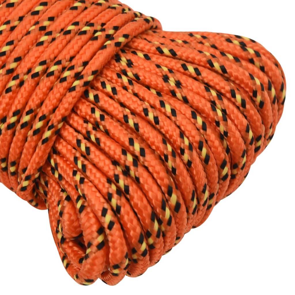 vidaXL Bootsseil Orange 4 mm 100 m Polypropylen