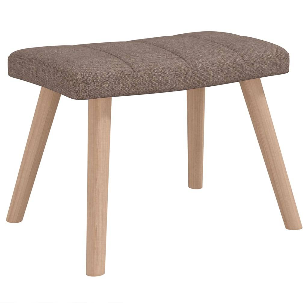 vidaXL Schaukelstuhl mit Hocker Stoff Taupe