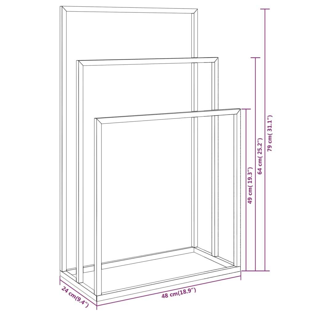 vidaXL Handtuchständer Weiß 48x24x79 cm Eisen