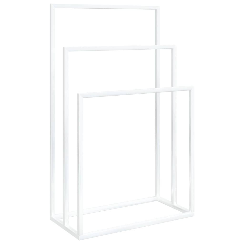vidaXL Handtuchständer Weiß 48x24x79 cm Eisen