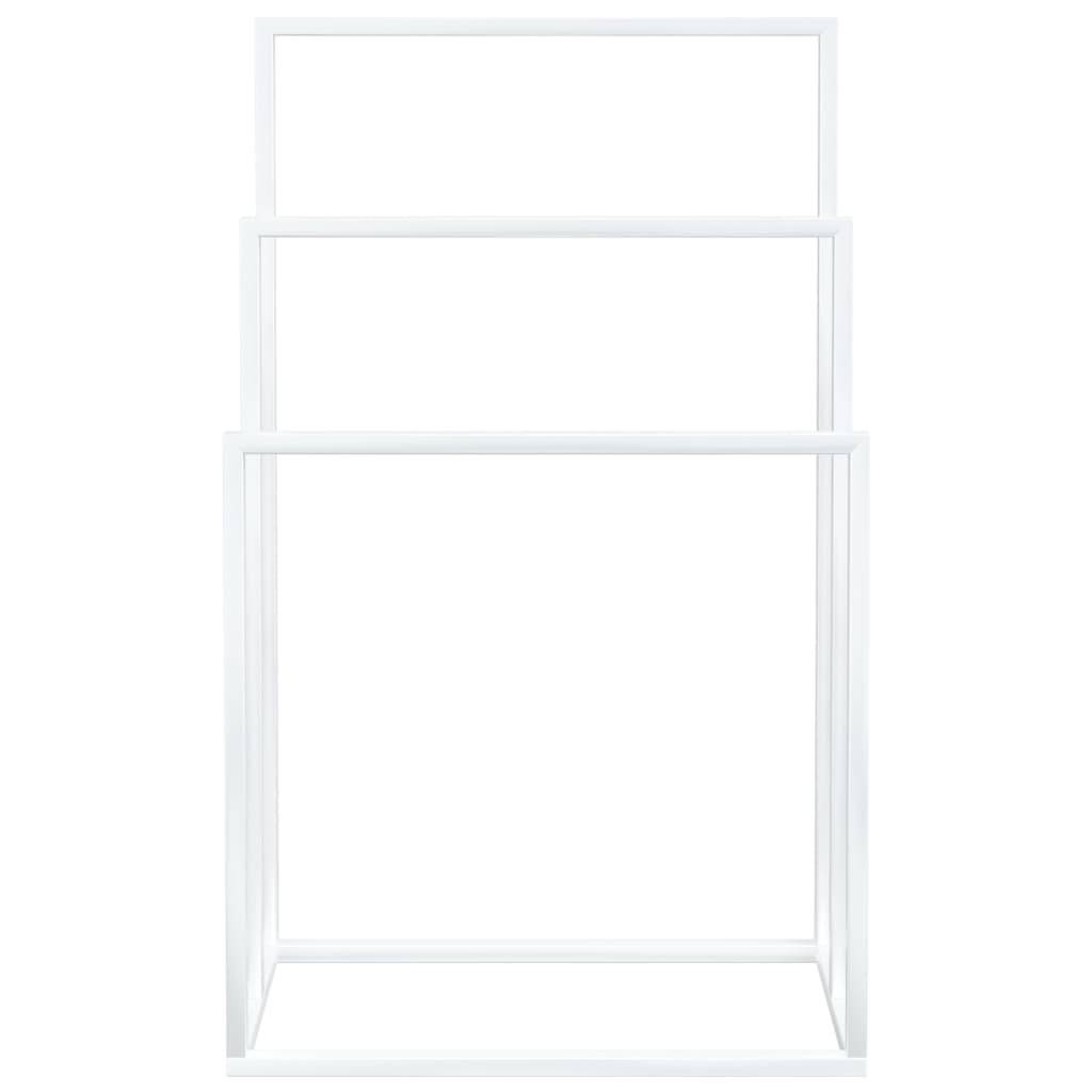 vidaXL Handtuchständer Weiß 48x24x79 cm Eisen