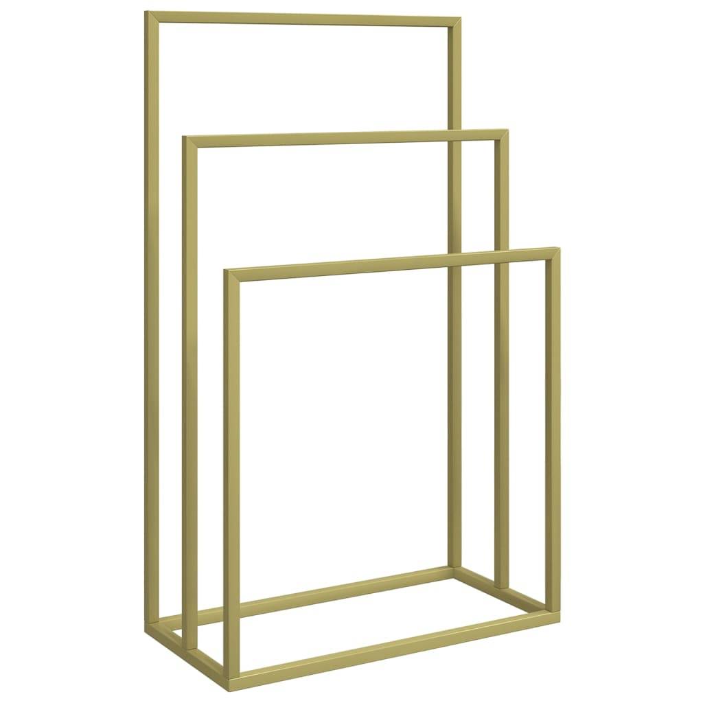 vidaXL Handtuchständer Golden 48x24x79 cm Eisen