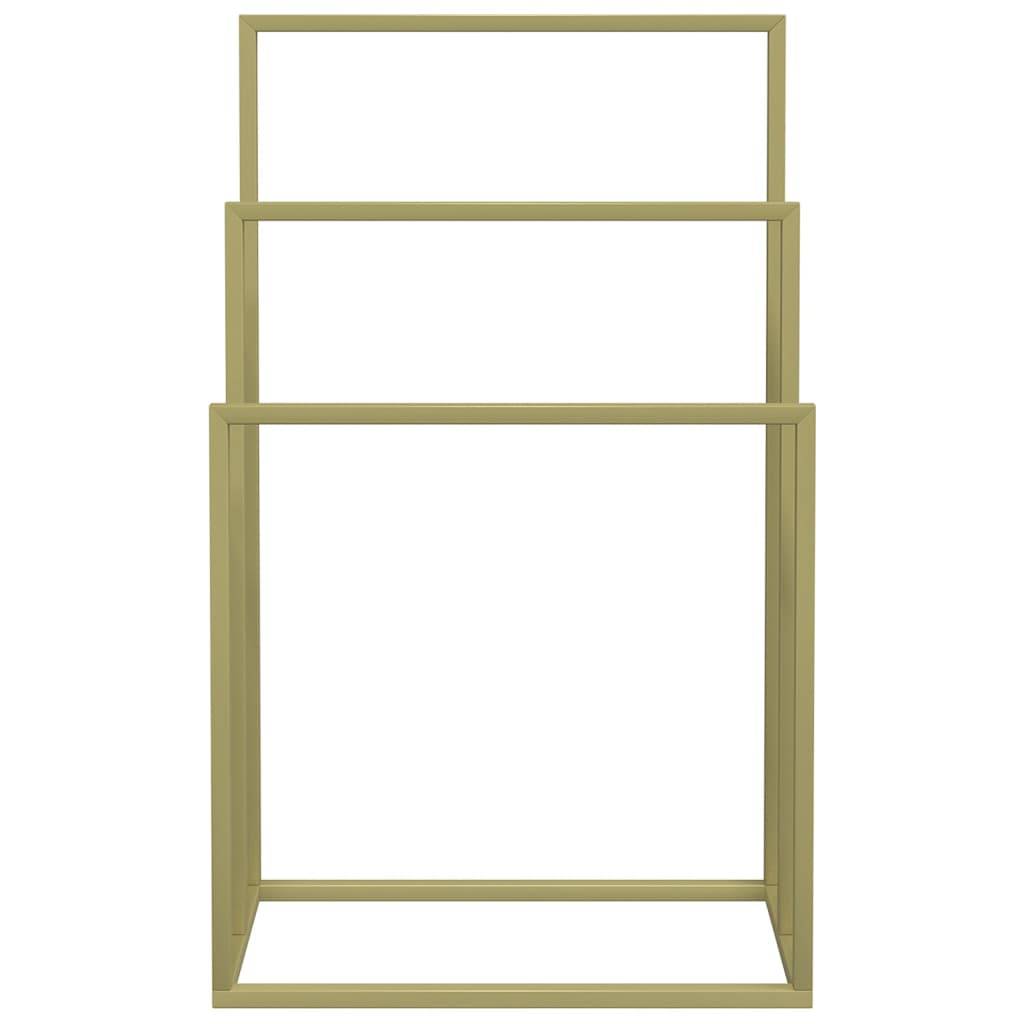 vidaXL Handtuchständer Golden 48x24x79 cm Eisen