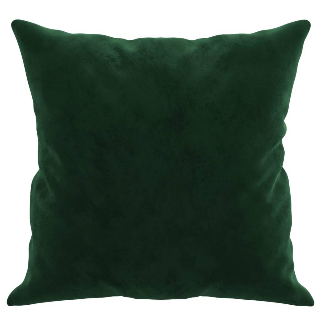 vidaXL Zierkissen 2 Stk. Dunkelgrün 40x40 cm Samt