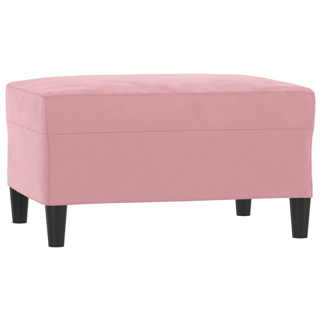 vidaXL Fußhocker Rosa 70x55x41 cm Samt