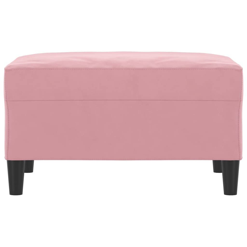vidaXL Fußhocker Rosa 70x55x41 cm Samt