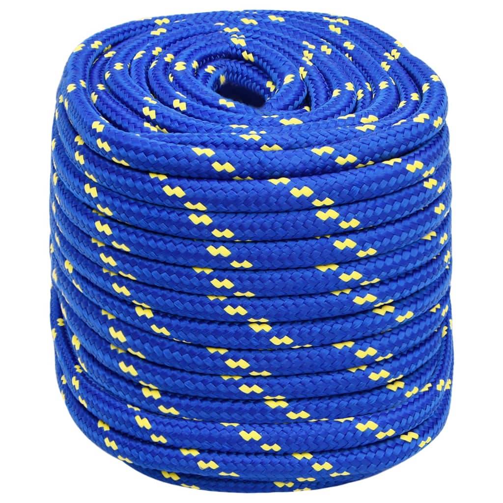 vidaXL Bootsseil Blau 16 mm 25 m Polypropylen