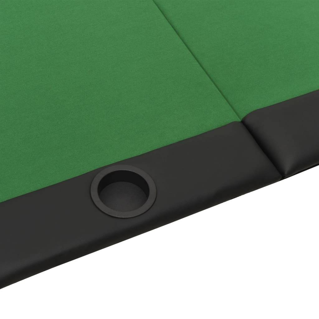 vidaXL Poker-Tischauflage Klappbar 10 Spieler Grün 208x106x3 cm