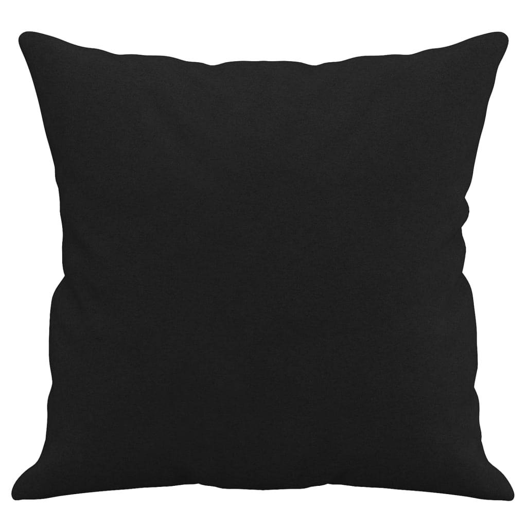 vidaXL Zierkissen 2 Stk. Schwarz 40x40 cm Mikrofasergewebe