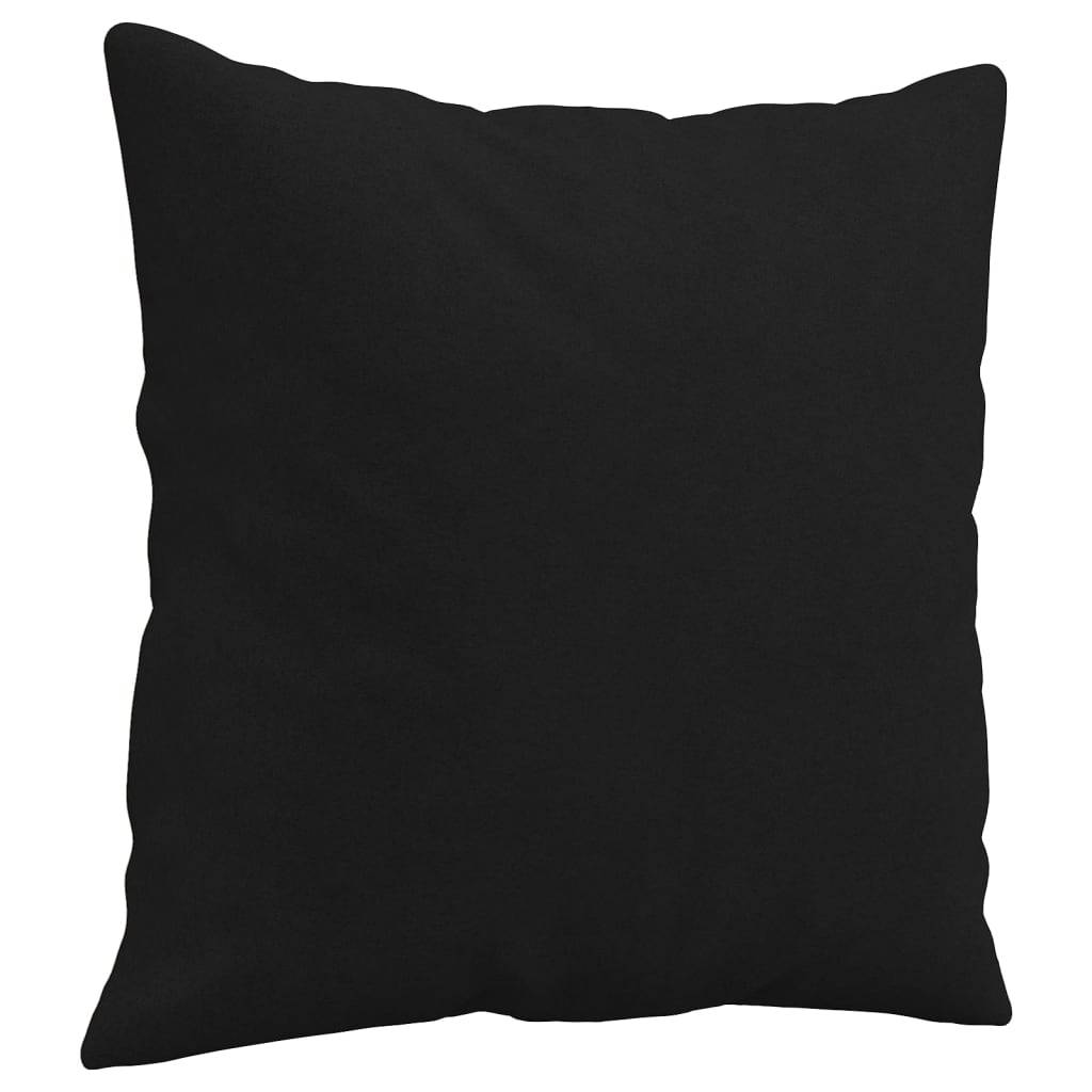 vidaXL Zierkissen 2 Stk. Schwarz 40x40 cm Mikrofasergewebe