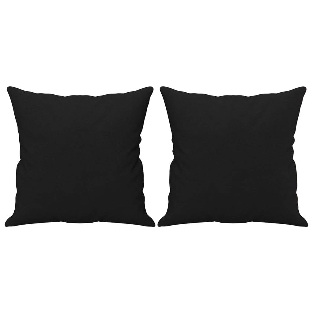 vidaXL Zierkissen 2 Stk. Schwarz 40x40 cm Mikrofasergewebe