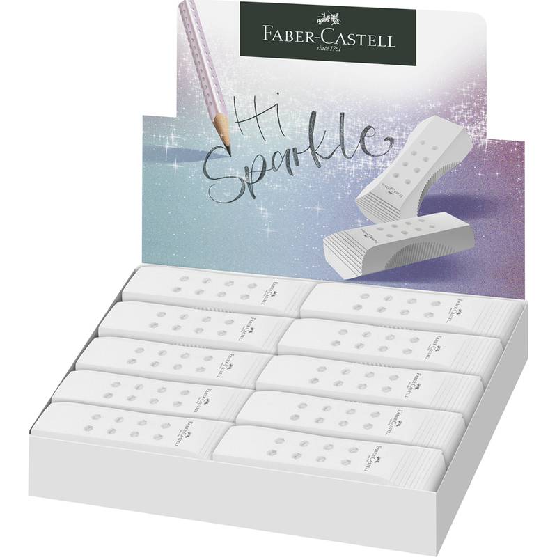 FABER-CASTELL Kunststoff-Radierer RollOn SPARKLE, weiß
